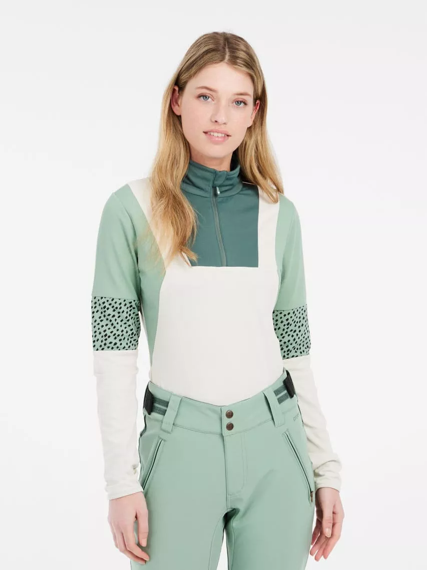 PRTMORPH 1/4 zip active top Evergreen