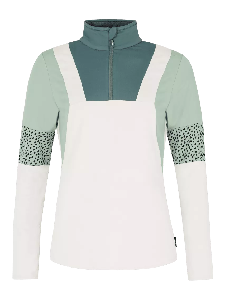 PRTMORPH 1/4 zip active top Evergreen