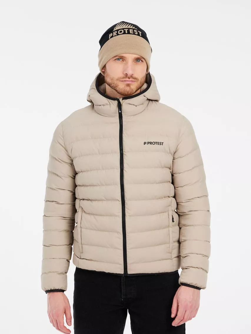 PRTBASSO outdoor pufferjacket BambooBeige